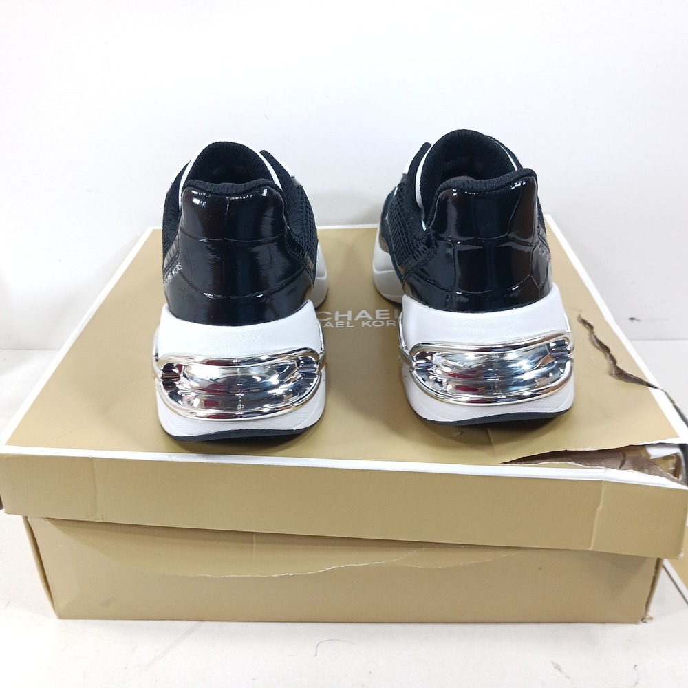 Michael Kors Toni Trainer Circular Air Mesh XL Black White Sneakers 9.5M - Picture 12 of 16